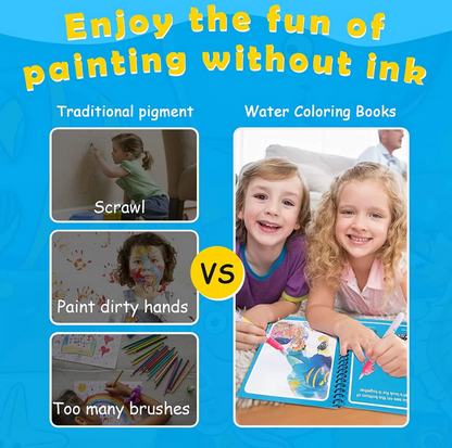Reusable Magic Water Drawing Book {Pack of 4 - At Just Rs - 599/-}