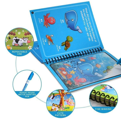 Reusable Magic Water Drawing Book {Pack of 4 - At Just Rs - 599/-}