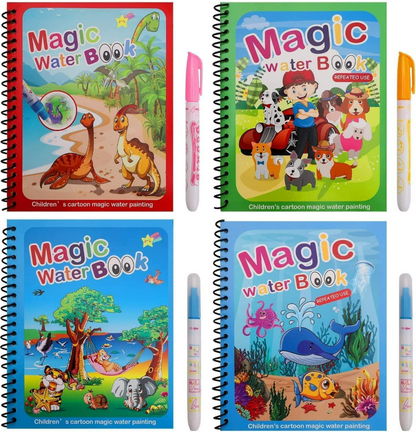 Reusable Magic Water Drawing Book {Pack of 4 - At Just Rs - 599/-}