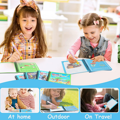 Reusable Magic Water Drawing Book {Pack of 4 - At Just Rs - 599/-}
