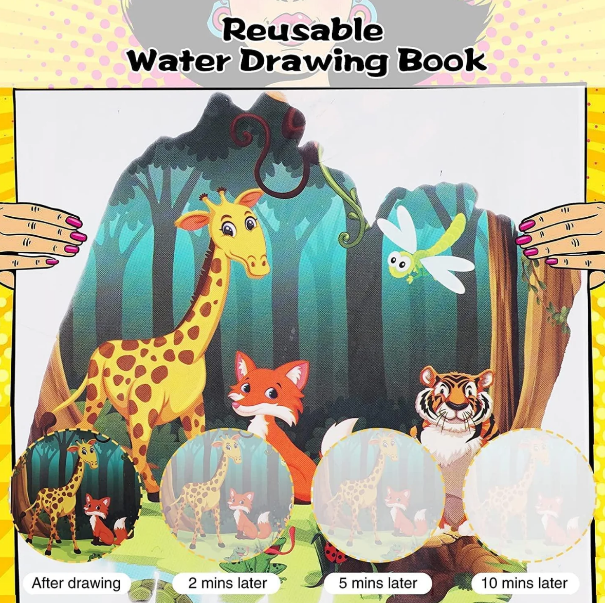 Reusable Magic Water Drawing Book {Pack of 4 - At Just Rs - 599/-}