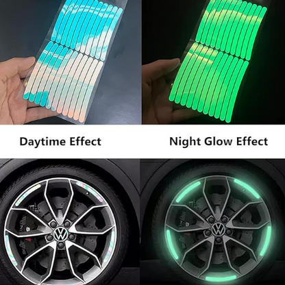 Tyre Reflectors For Car & Bike Multicolor (Pack Of 20)