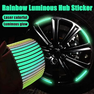 Tyre Reflectors For Car & Bike Multicolor (Pack Of 20)
