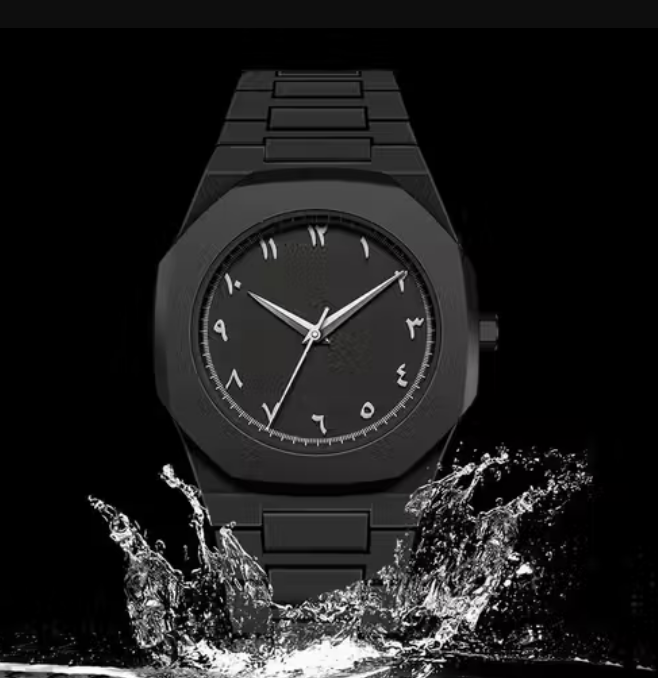 All Black Arabic Style Premium Analog Watch for Men At Just Rs - 1299/-
