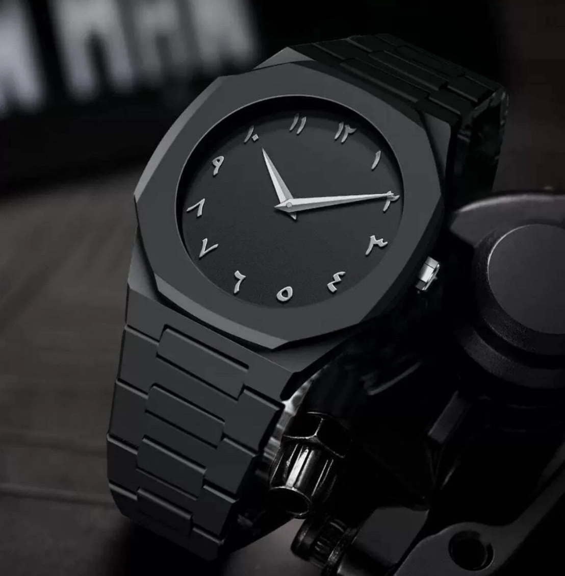 All Black Arabic Style Premium Analog Watch for Men At Just Rs - 1299/-