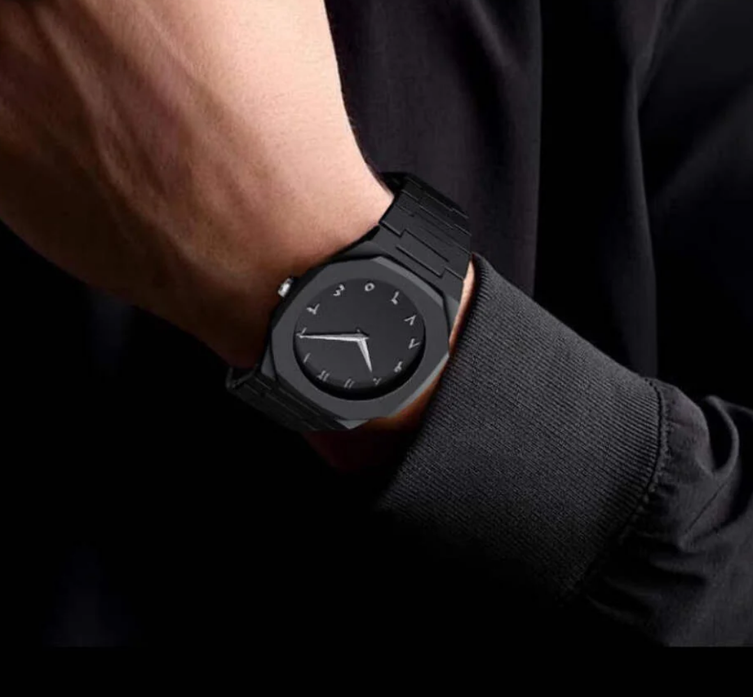 All Black Arabic Style Premium Analog Watch for Men At Just Rs - 1299/-