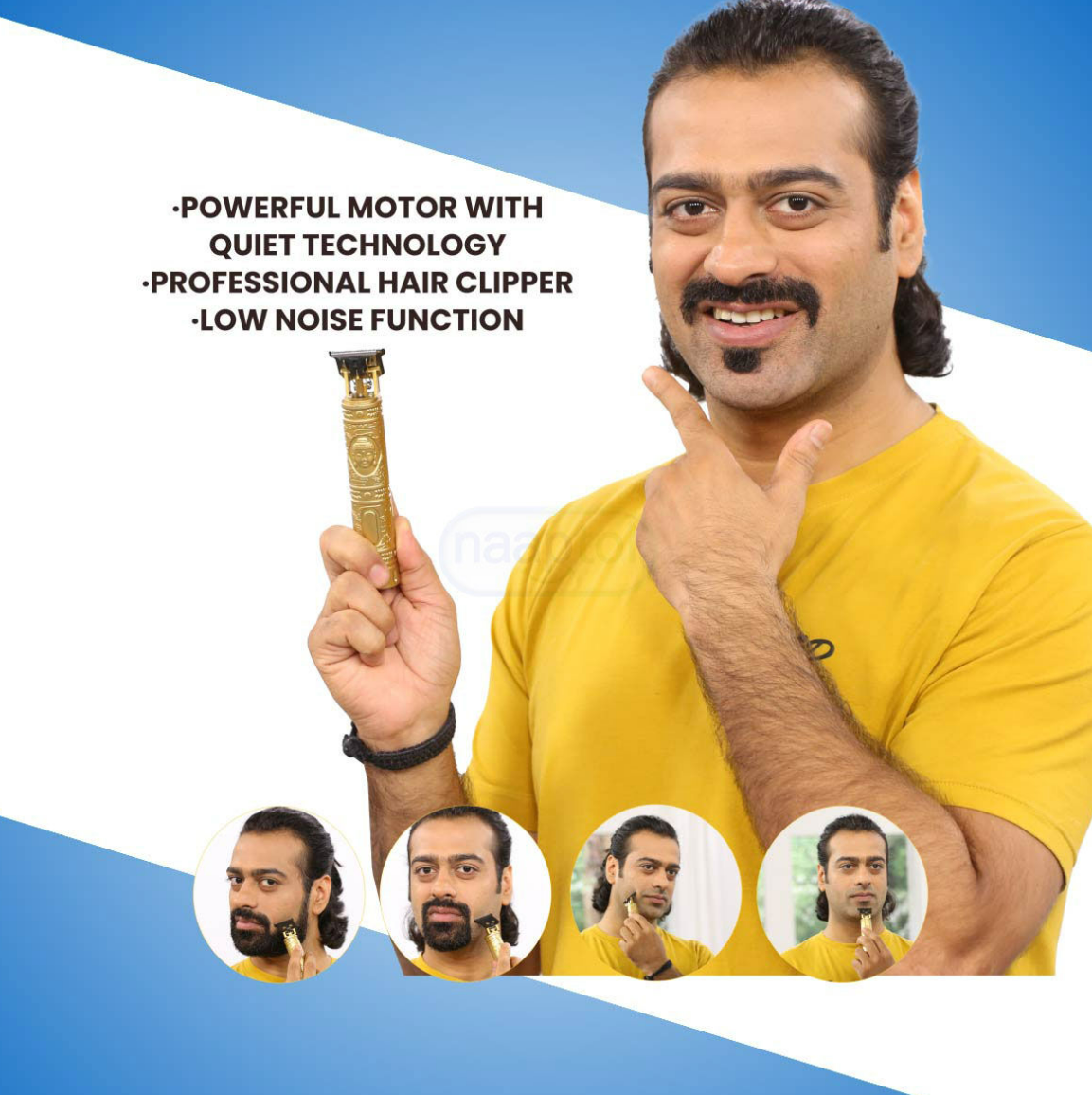 Stylish Golden Trimmer With Free Digital Watch At Just Rs 599/-
