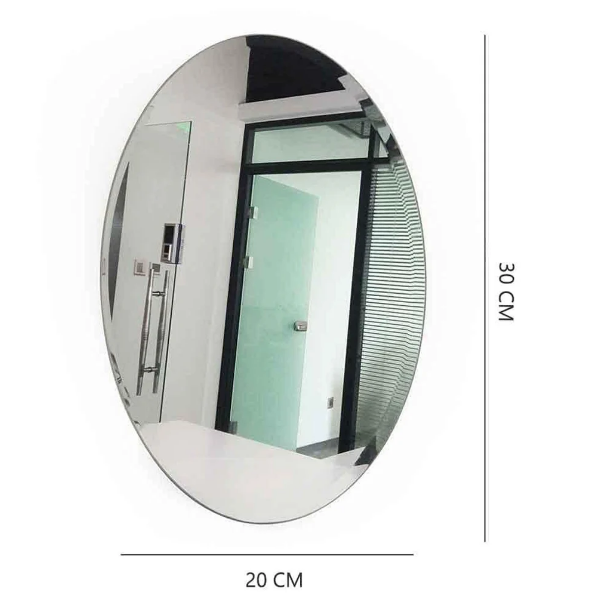 🪞 Plastic Oval Shape Self Adhesive Mirror Sticker (Wall/Tiles) — BOGO Offer Just ₹499/-