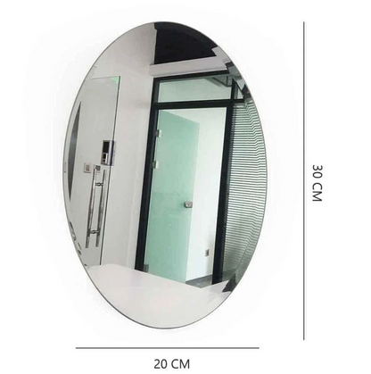 🪞 Plastic Oval Shape Self Adhesive Mirror Sticker (Wall/Tiles) — BOGO Offer Just ₹499/-