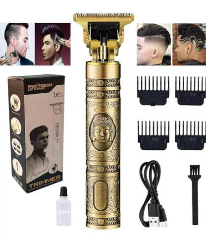 Luxury Gold-Plated Trimmer – Stylish & Professional Grooming