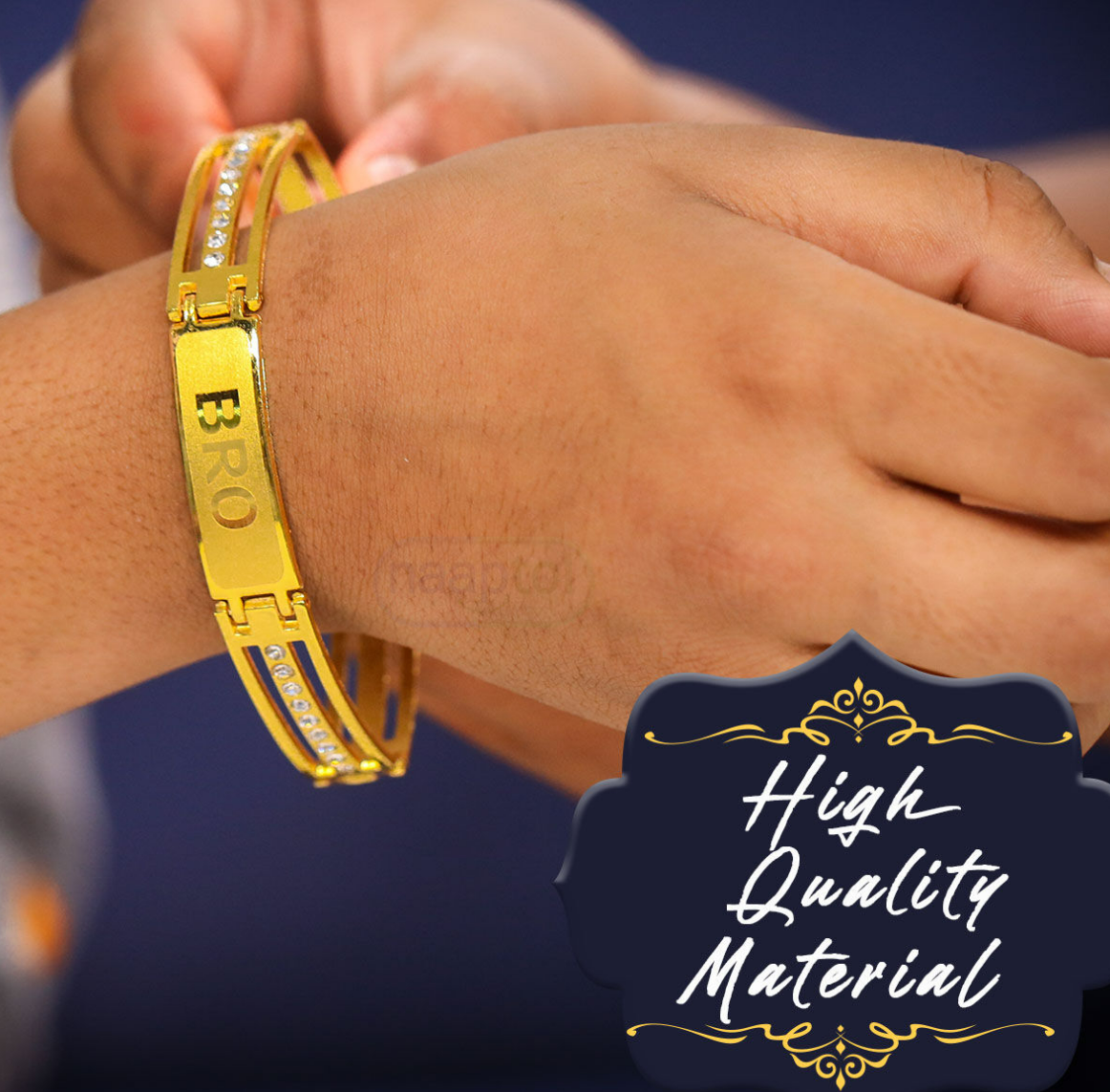 ✨Golden Rakhi Bracelet - BUY 1 GET 1 FREE At Just Rs 499/-✨