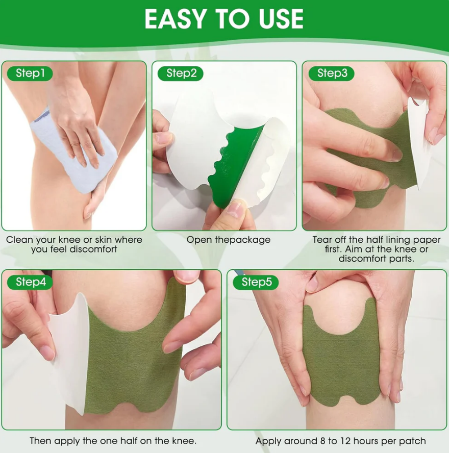 Herbal Knee Patches – Instant Pain Relief in One Patch (Pack of 10, 20, 30)
