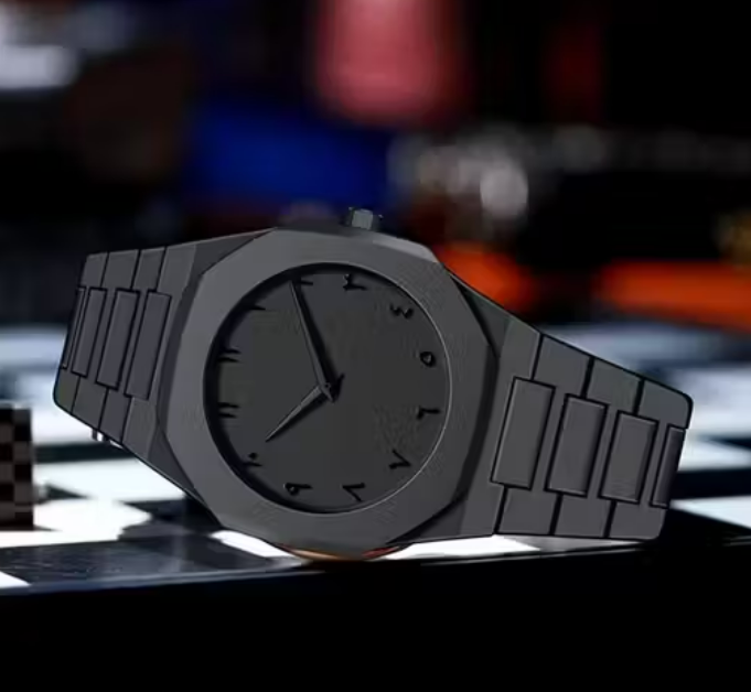 All Black Arabic Style Premium Analog Watch for Men At Just Rs - 1299/-